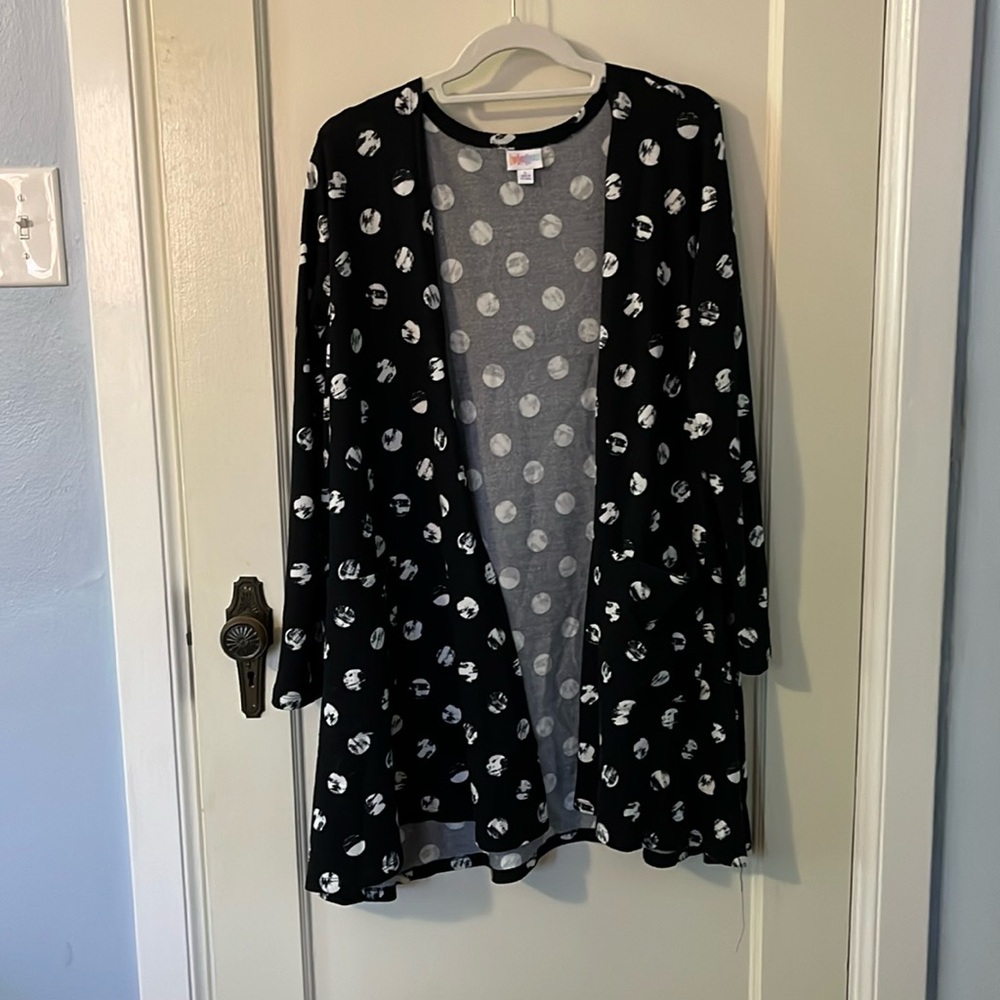 LulaRoe Shirley open cardigan L
